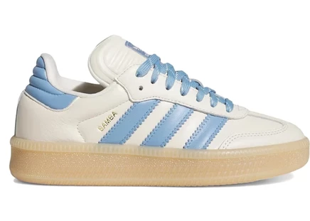 Детские кроссовки Adidas Samba XLG (GS), бело-голубые
