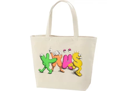 Унисекс сумка-тоут KAWS x Uniqlo, бежевая