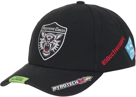 Унисекс кепка Supreme Racing Team 6-Panel, черная