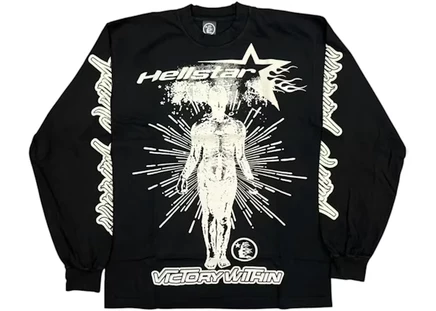 Мужская футболка Hellstar Overseas Inner Star, черная