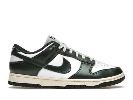 Женские кроссовки Nike Dunk Low Vintage Green, бело-зеленые