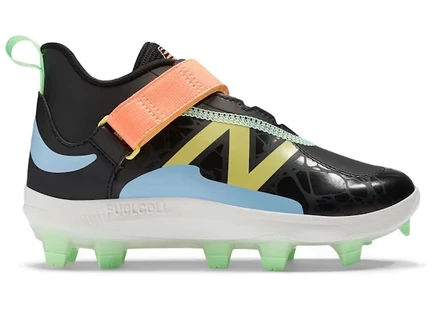 Детские кроссовки new balance fuelcell lindor 2, черные/неоновые