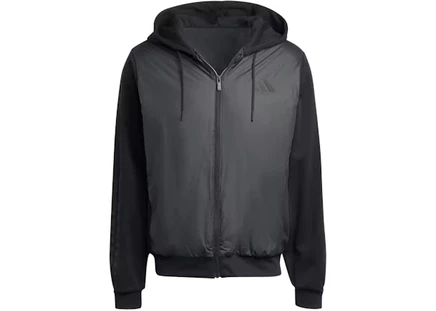 adidas Essentials Climawarm 3-Stripes Insulated Hooded Hybrid Jacket Black black