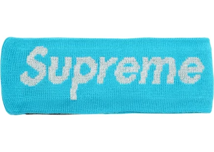 Унисекс повязка Supreme New Era Reflective Logo, бирюзовая