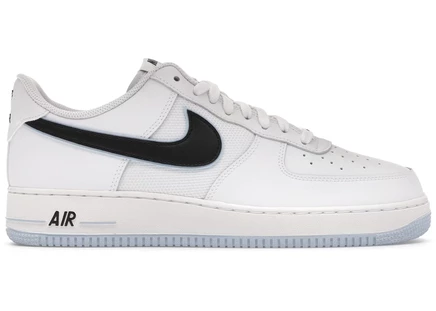 Кроссовки Nike Air Force 1 Low '07, белые/черные/голубые
