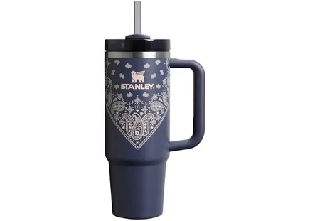 Термокружка Stanley Flowstate Quencher 890 мл, синий пейсли