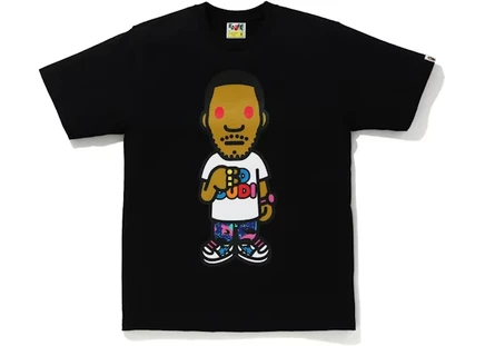 Мужская футболка Bape x Kid Cudi, черная