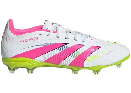 Детские бутсы Adidas Predator Elite FG, белый/розовый/лимонный