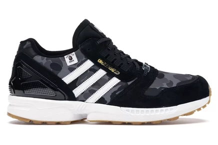 adidas ZX 8000 Bape Undefeated Black black/black/white