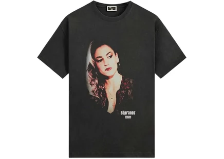 Футболка KITH Adriana Vignette в винтажном стиле, черная