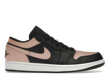 Мужские кроссовки jordan 1 low crimson tint, черно-красно-белые