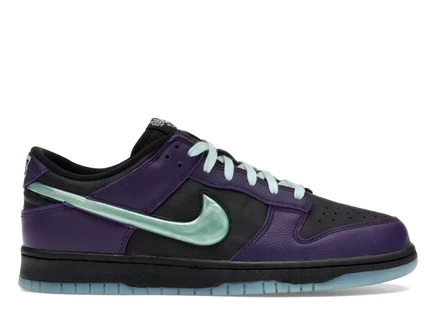 Мужские кроссовки Nike Dunk Low LTD Wizard, черно-бирюзово-фиолетовые