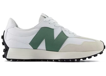 Мужские кроссовки New Balance 327, бело-темно-можжевеловые