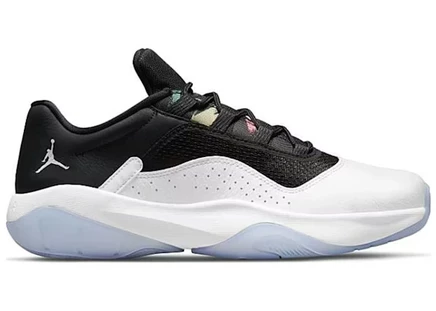 Мужские кроссовки Jordan 11 CMFT Low, бело-черно-зеленые