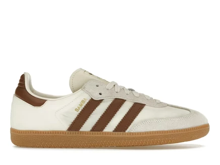 Мужские кроссовки Adidas Samba OG, кремово-белые/коричневые