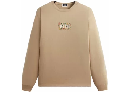 Мужской лонгслив kith floral classic logo, canvas