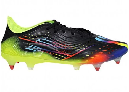 Мужские бутсы Adidas Copa Sense.1 SG Al Rihla Pack, черно-голубые/желтые
