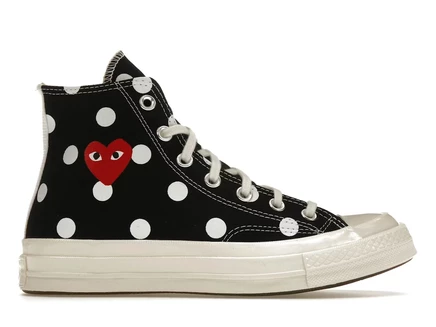 Мужские кеды Converse Chuck 70 CdG PLAY, черно-белые
