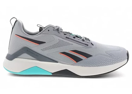 Мужские кроссовки Reebok Nanoflex, серо-черно-бирюзовые