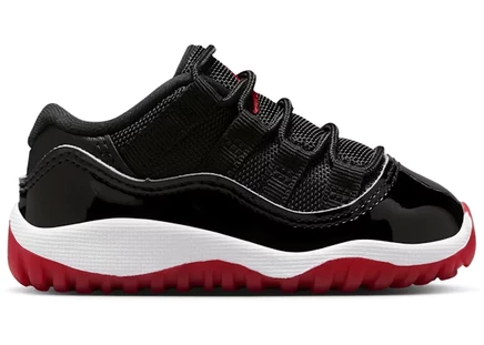 Детские кроссовки Jordan 11 Retro Low TD, черно-красные