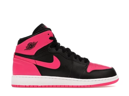 Детские кроссовки Jordan 1 Serena, ярко-розовые/бело-черные