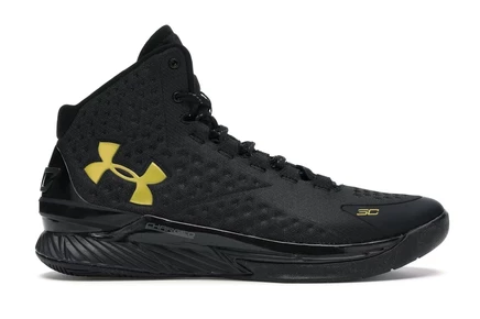 Мужские кроссовки under armour curry 1 черно-золотая