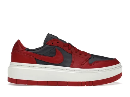 Женские кроссовки Jordan 1 Elevate Low, темно-серые с красным