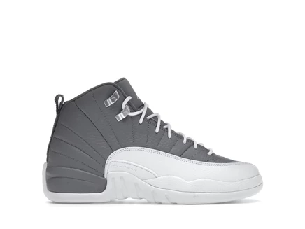 Детские кроссовки Jordan 12 Retro Stealth GS, серо-белые