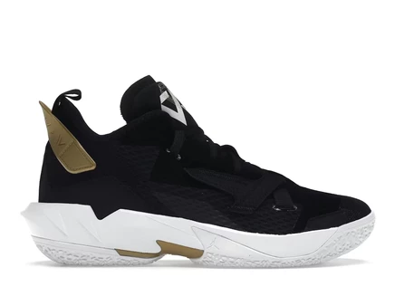 Мужские кроссовки Jordan Why Not Zer0.4 Family, черно-белые с металлическим золотом