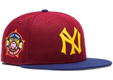 Мужская кепка New Era 59FIFTY Yankees, кардинал/ройал
