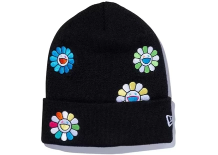Унисекс шапка New Era x Takashi Murakami Flower Allover, черная