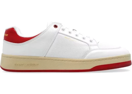 Мужские кеды Saint Laurent SL/61, белые/винтажно-красные