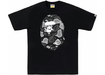 Футболка Bape Liquid Camo Big Ape Head, черная