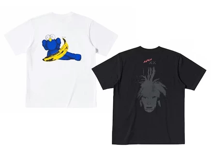 Унисекс набор футболок KAWS x Uniqlo Warhol UT, бело-черный