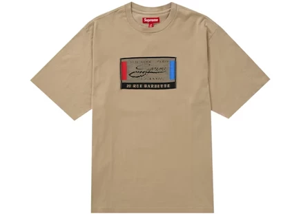Мужская футболка Supreme Intarsia Label, песочная