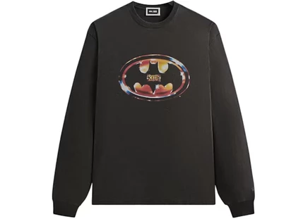 Мужская футболка с длинным рукавом KITH x Batman Logo Vintage, черная
