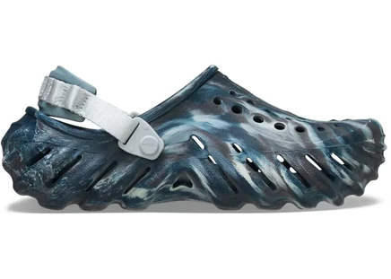 Мужские сабо Crocs Echo Clog Marbled, черно‑песочные