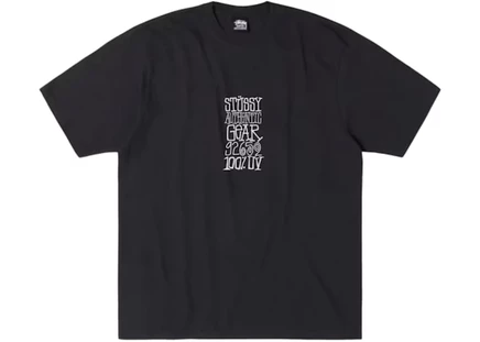 Мужская футболка Stussy Authentic Gear, черная