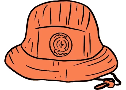 Унисекс панама Supreme x Stone Island Crusher, оранжевая