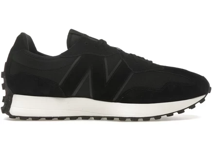 Кроссовки New Balance 327 замшевые, антрацитово-черные