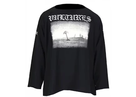 Мужская футболка Yeezy Vultures Long T, черная