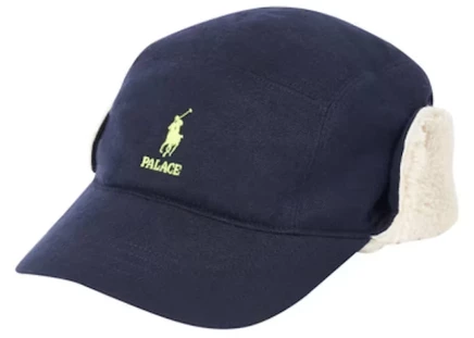 Мужская шапка Palace x Ralph Lauren, авиаторский синий