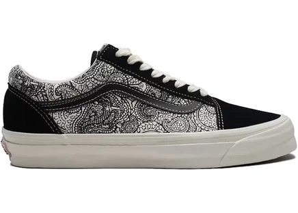 Мужские кроссовки Vans Vault Old Skool, черно-белые пейсли