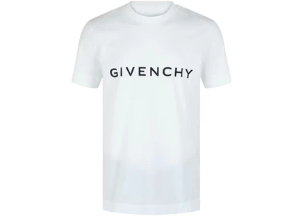Футболка Givenchy приталенная с логотипом, белая