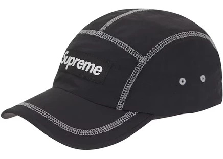 Унисекс кепка Supreme Reflective Stitch Camp, черная