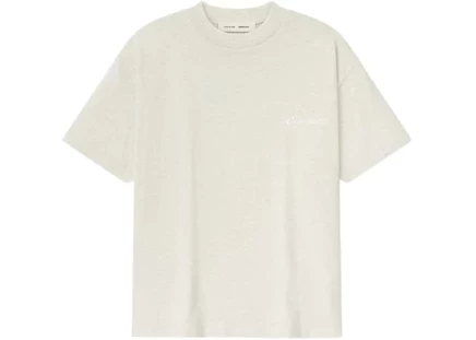 Мужская футболка Fear of God Essentials с вышивкой, овсяный меланж