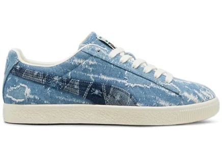 Мужские кроссовки Puma Clyde, слоновая кость/деним
