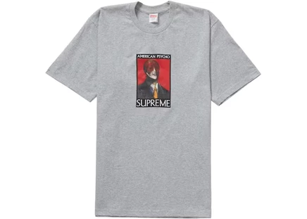 Мужская футболка Supreme American Psycho, серая