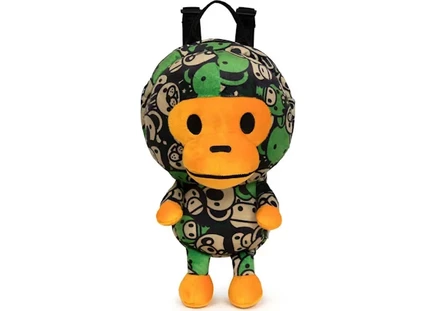 Унисекс рюкзак Bape Baby Milo плюшевый, зеленый