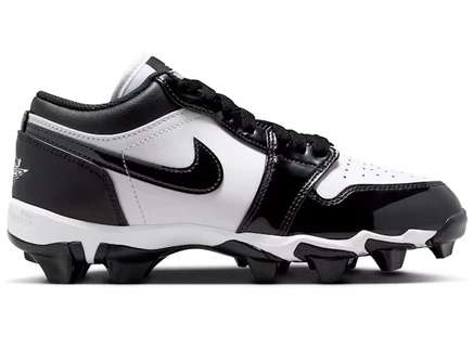 Детские кроссовки Jordan 1 Low Cleat Panda, бело-черные